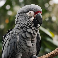 Fototapeta premium beautiful grey parrot