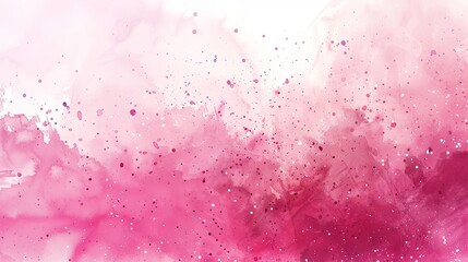 Obraz premium Vibrant and dynamic watercolor splash background with a gradient of pink hues, showcasing a smooth and artistic transition from light to dark shades.