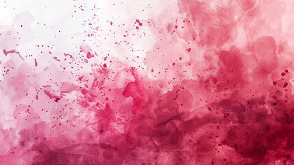 Obraz premium Vibrant Abstract Splashing Watercolor Background with a Gradient of Red. This captivating artwork features a smooth gradient transitioning through various shades of red