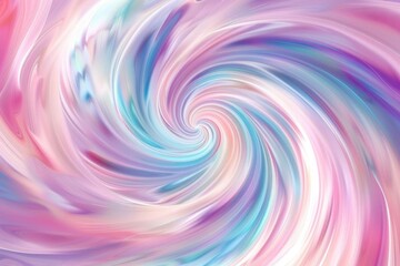 Obraz premium psychedelic swirling pastel vortex soft gradient hues blending seamlessly creating hypnotic abstract pattern with sense of movement and depth