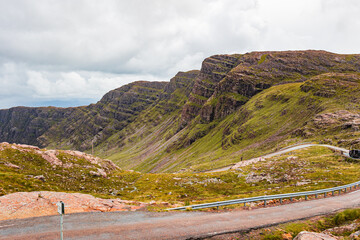 Beautiful landscape in Scottish highlands, moody weather