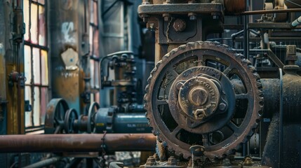 Old machinery can symbolize the evolution of workplace safety and ergonomic design.