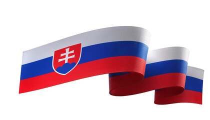 Slovakia National Flag on transparent background