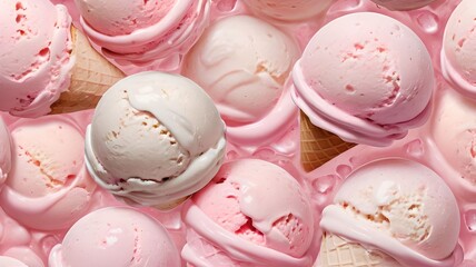 Ice cream texture, light pink, soft tones