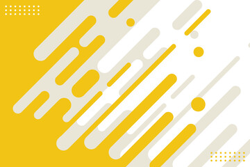 Yellow rounded lines background. Abstract dashed lines and dots.Vector illustration