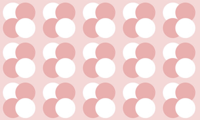 Circle pattern of pink and white dot, repeat, replete pattern, endless pattern design for fabric printing, checkerboard blocks, vertical column strip