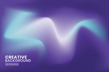 Abstract wave Gradient, blue, white and purple, background.Vector illustration