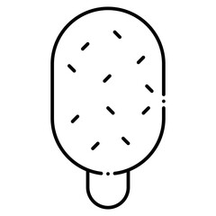 Ice Cream Icon in Line Style Suitable for Web, Apps, Presentation, or Printable Meanings