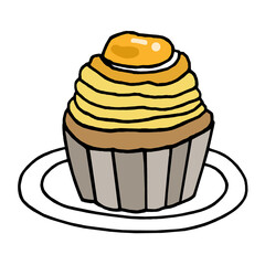 モンブラン　イラスト