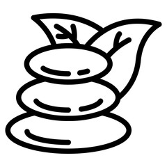 Spa stone icon. Zen rock vector illustration