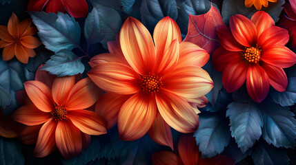 Beautiful and bright flowers closeup wallpaper