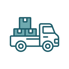 pickup truck icon vector design template simple and clean