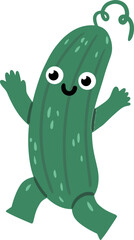 Hand Draw Doodle Vector vegetable characters.