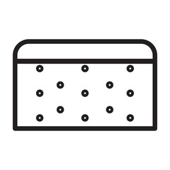 Storge Bench Vector Line Icon Design