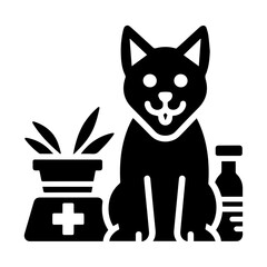 Pets glyph solid icon clip art flat design