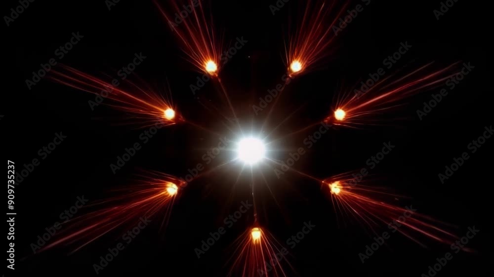 Poster a stunning burst of light radiates with dynamic sparks, creating an energetic and captivating visual