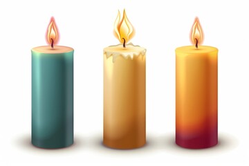 Candle icon, paraffin decoration, candlelight symbol, relax aroma candle decoration spa interior, cozy atmosphere