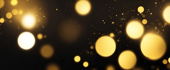 Fototapeta premium Black and Gold Abstract bokeh background