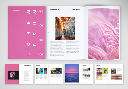 Fresh and Vibrant Pink Catalog Template