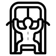 lat pulldown workout gym machine icon