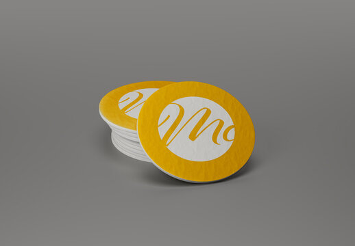 Coasters Stack Mockup