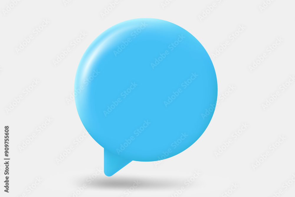 Aufkleber speech bubbles with copy space. 3d vector illustration