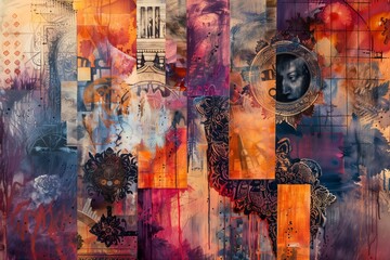 abstraction of a room with furniture