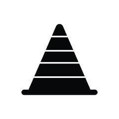Traffic cone vector icon