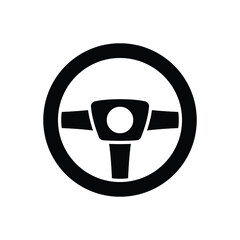 Steering wheel vector icon
