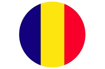 Fototapeta premium Romania flag button