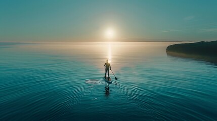 Fototapeta premium Mysterious view above the Ocean: A Small Boat Illuminated by Ethereal Lights, Surrounded by Clouds and Waves, Graphic Resources, Wallpapers, Brochure, Websites, banner, Advertising, background
