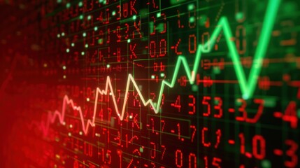 Fototapeta premium Stock Market Fluctuations: A Visual Representation