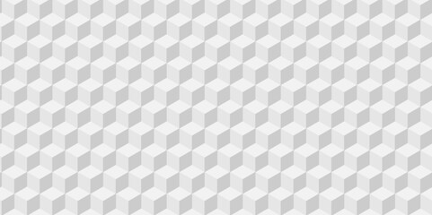 Vector of cube geometric pattern grid backdrop triangle background. Abstract cube geometric tile and mosaic wall or grid backdrop hexagon technology. white or gray geometric block cube structure.