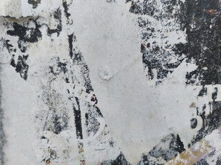 Torn and ripped street poster background, abstract and artistic old paper backdrop