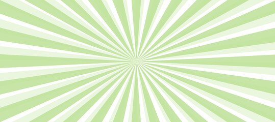 Green and white sunburst background