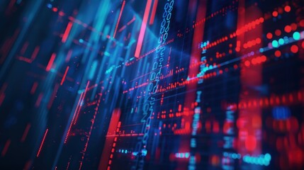 Abstract Digital Network Data Visualization