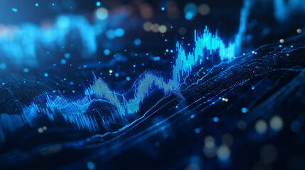 3D forex trade chart with a minimalistic approach