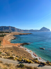 Gulf of Macari in San Vito Lo Capo,Sicily, Italy, on sunny day
