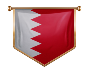 Transparent bahrain flag 3d pennant