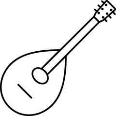 Domra icon. Linear symbol.