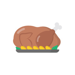 Roasted Chicken vector icon