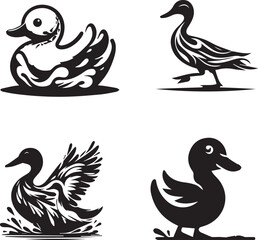 duck silhouette, duck icon, duck vector,
