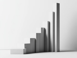 A set of stairs in monochrome tones, suitable for use in architectural or design contexts