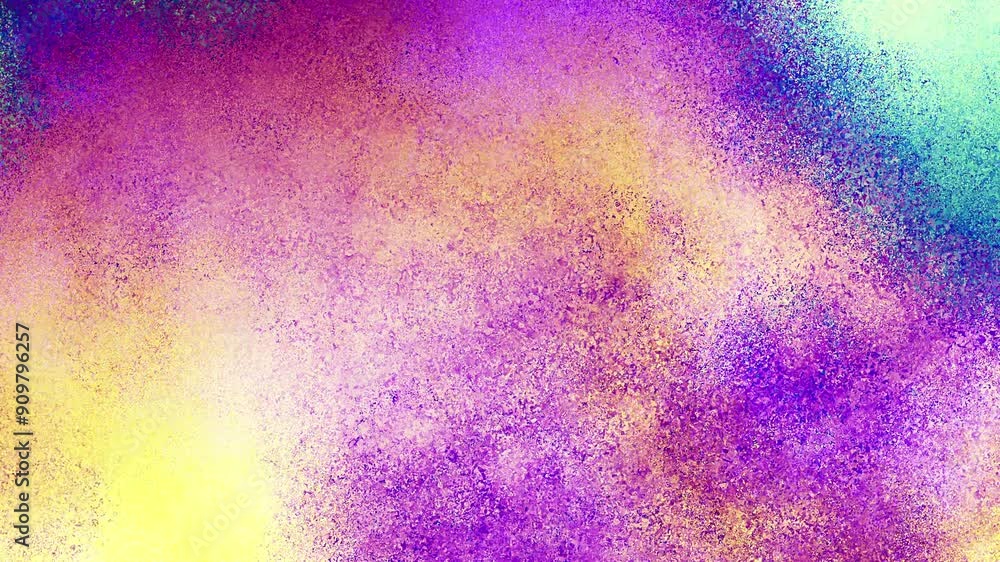 Poster Seamless colorful abstract background with rough grain for loop playback. Dynamic gradient animation with grainy grains on abstract background