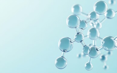 Three-dimensional rendering of rounded molecular structure, biotechnology concept.