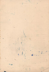 Aged and worn cardboard with paint stains