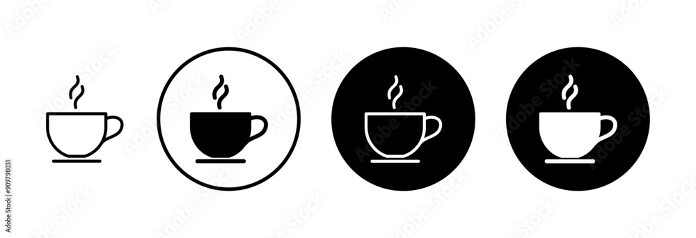 Wall mural coffee cup icon vector isolated on white background. coffee cup icon. coffee vector icon. tea