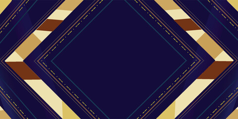 Dark Blue Golden Royal Awards Graphics Background. Lines Growing Elegant Shine Spark. Luxury Premium Corporate Abstract Design Template. Classic Shape Post. Center LED Screen Visual. Lights Fireworks