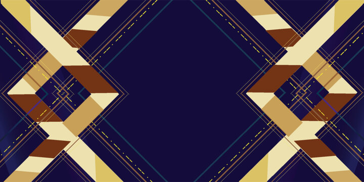 Dark Blue Golden Royal Awards Graphics Background. Lines Growing Elegant Shine Spark. Luxury Premium Corporate Abstract Design Template. Classic Shape Post. Center LED Screen Visual. Lights Fireworks