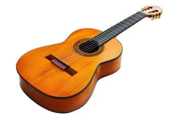 acoustic guitar isolated on white